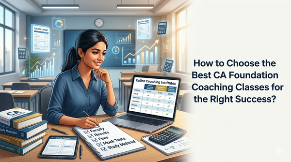 How to Choose the Best CA Foundation Coaching Classes for the Right Success?