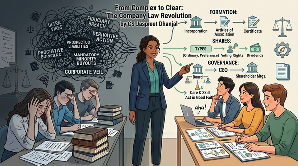 From Complex to Clear: CS Jaspreet Dhanjal’s Way of Teaching Company Law CA Point