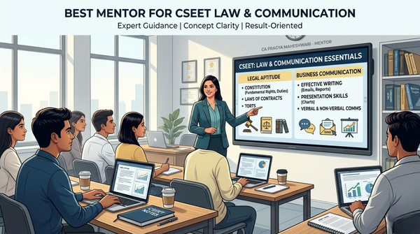 Best Mentor for CSEET Law and Communication: CA Pragya Maheshwari CA Point