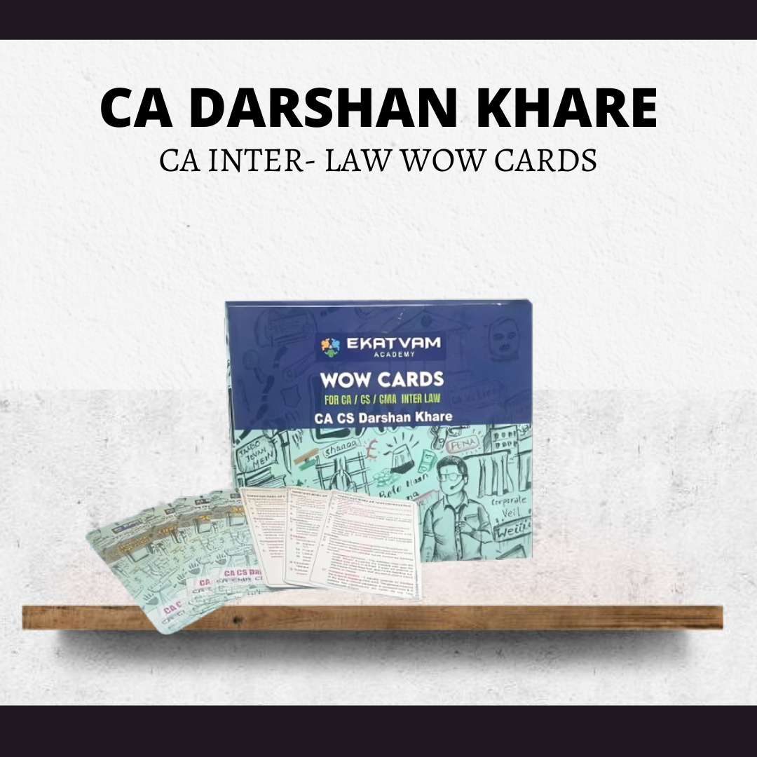 CA Inter Law | Wow Cards by CA Darshan Khare | For May 25 & Onwards