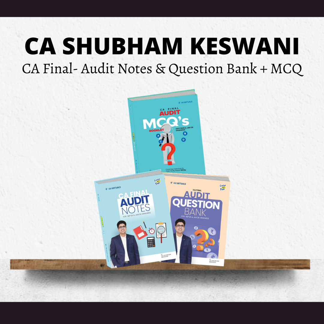 CA Final Audit | Notes & Question Bank + MCQ Combo by CA Shubham Keswani | For Jan 26 & May 26 Exams
