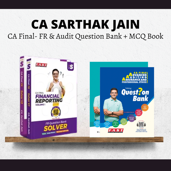 CA Final FR & Audit | Question Bank + MCQ Book By CA Sarthak Jain | For May 26 Exams