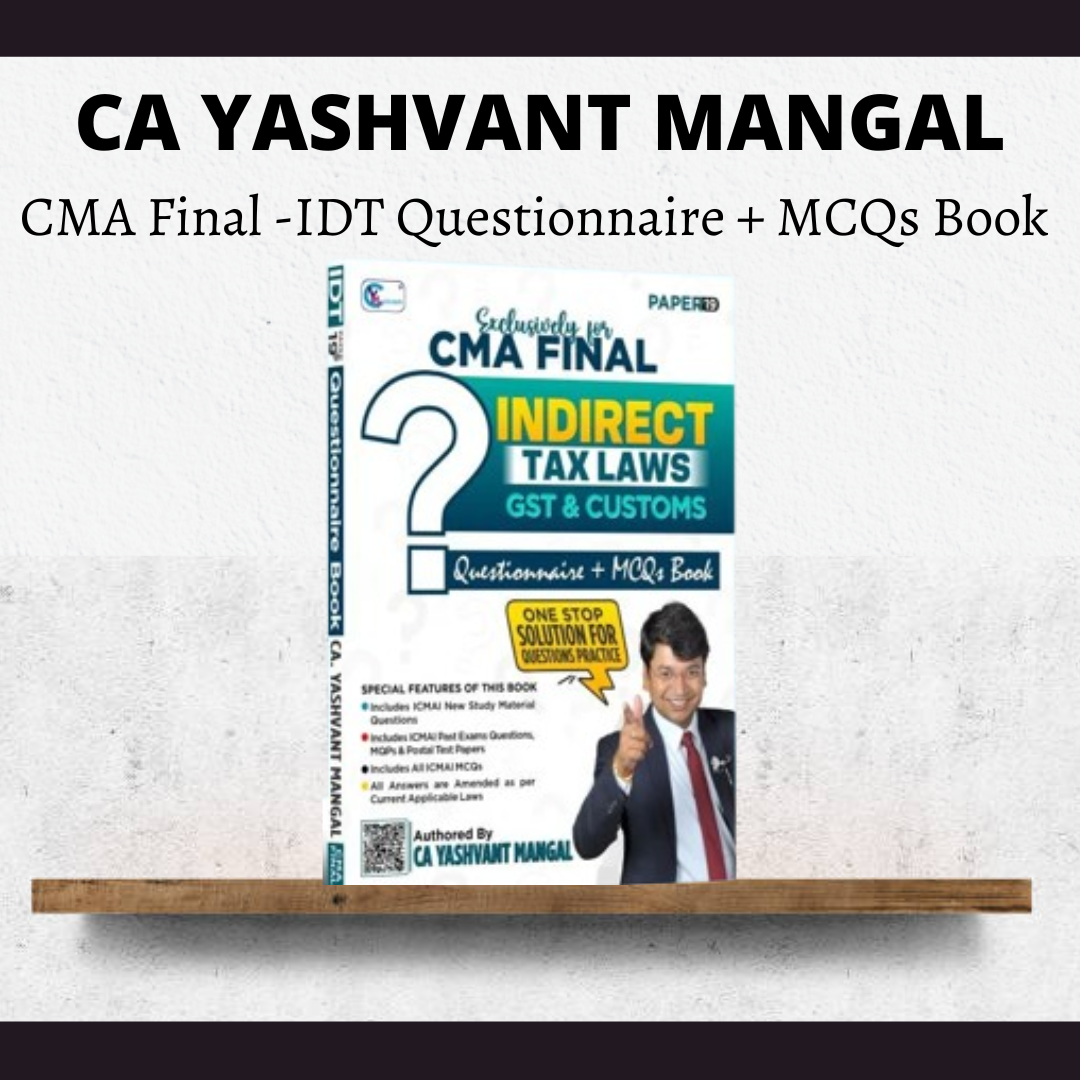 CMA Final IDT | Questionnaire + MCQs Book By CA Yashvant Mangal | For June 26 & Dec 26 Exams CA Point
