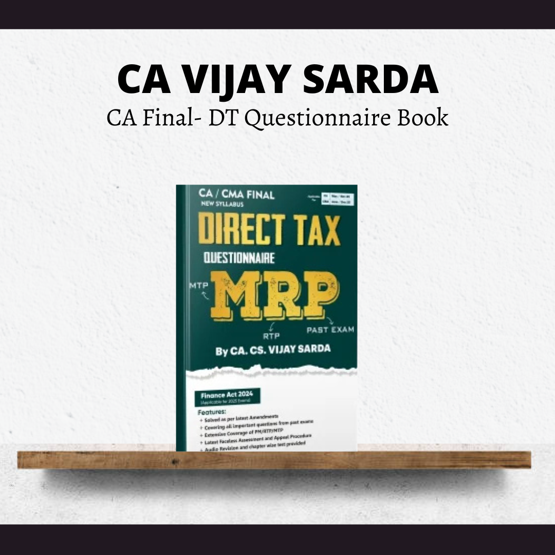 CA Final DT | Questionnaire Book by CA Vijay Sarda | For Jan 26 & Onwards Exams