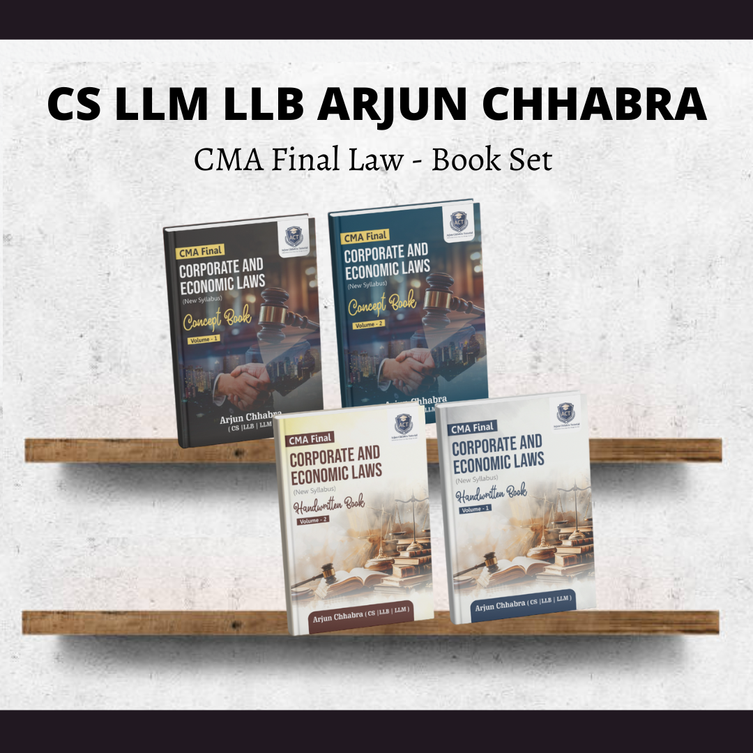 CMA Final Corporate & Economic Law Book Set by CS LLM LLB Arjun Chhabra