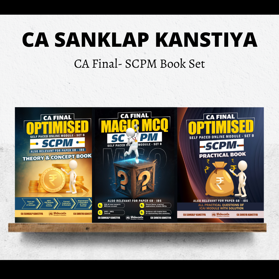 CA Final SCPM Combo Books Set | By CA Sankalp Kanstiya | For Nov 24 & Onwards Exams