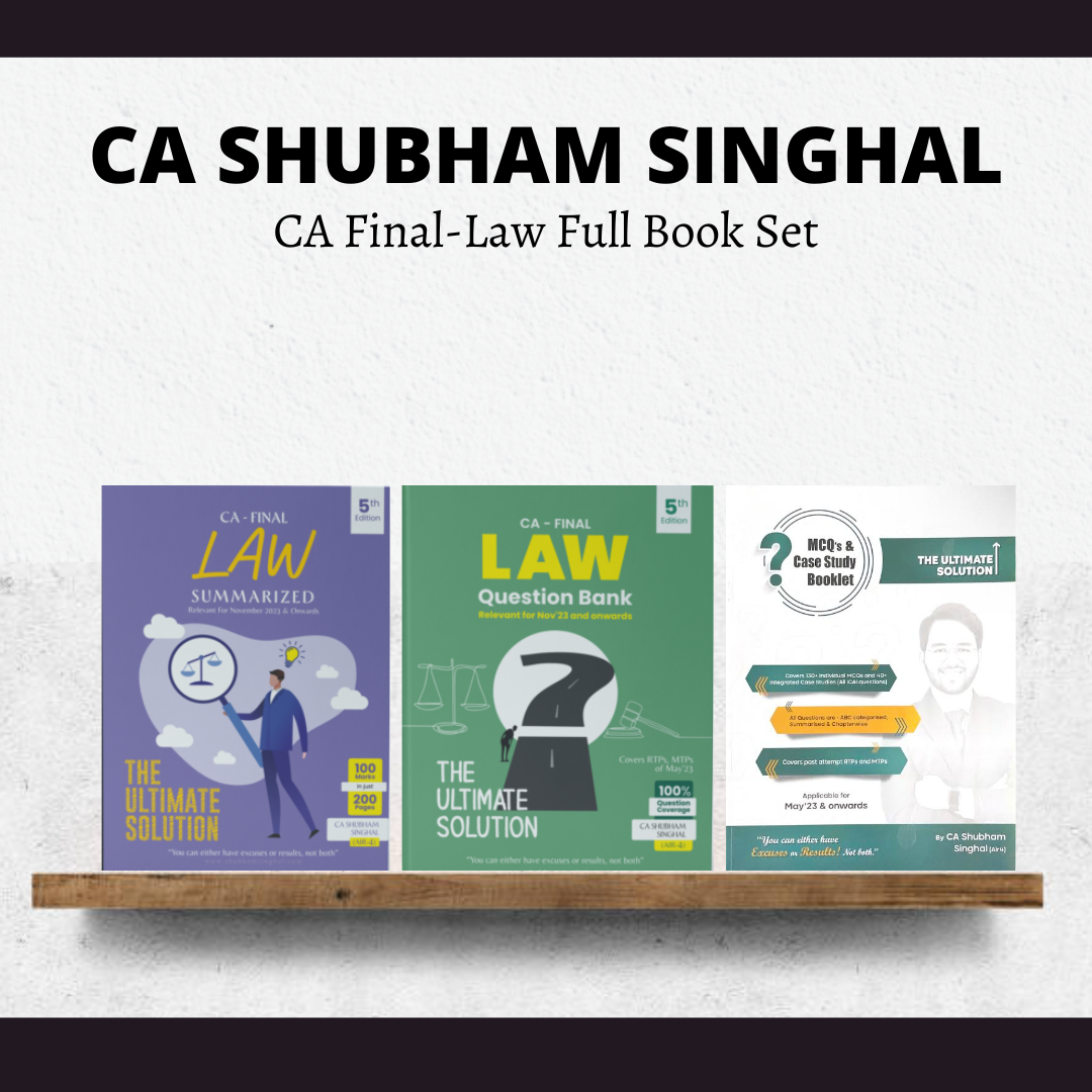 CA Final New Law Summary Notes, Question Bank and MCQ For Nov 23 by CA Shubham Singhal (AIR-4)