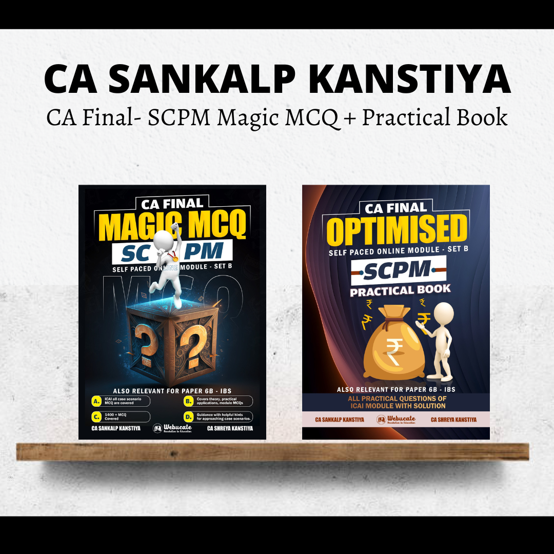 CA Final SCPM Magic MCQ + Practical Book | By CA Sankalp Kanstiya | For Nov 24 & Onwards Exams