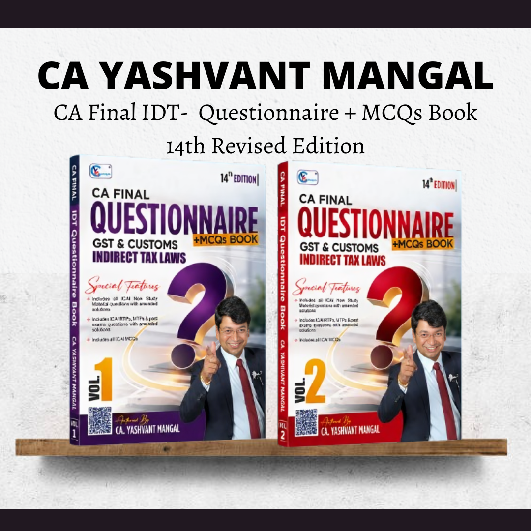 CA Final IDT Questionnaire + MCQs Book 14th Revised Edition | By CA Yashvant Mangall | For May 27 & Onwards Exams CA Point