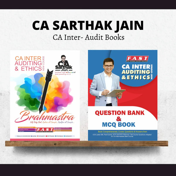 CA Inter Audit Brahmastra & Question Bank with MCQs by CA Sarthak Jain | For Jan 26 & May 26 Exams