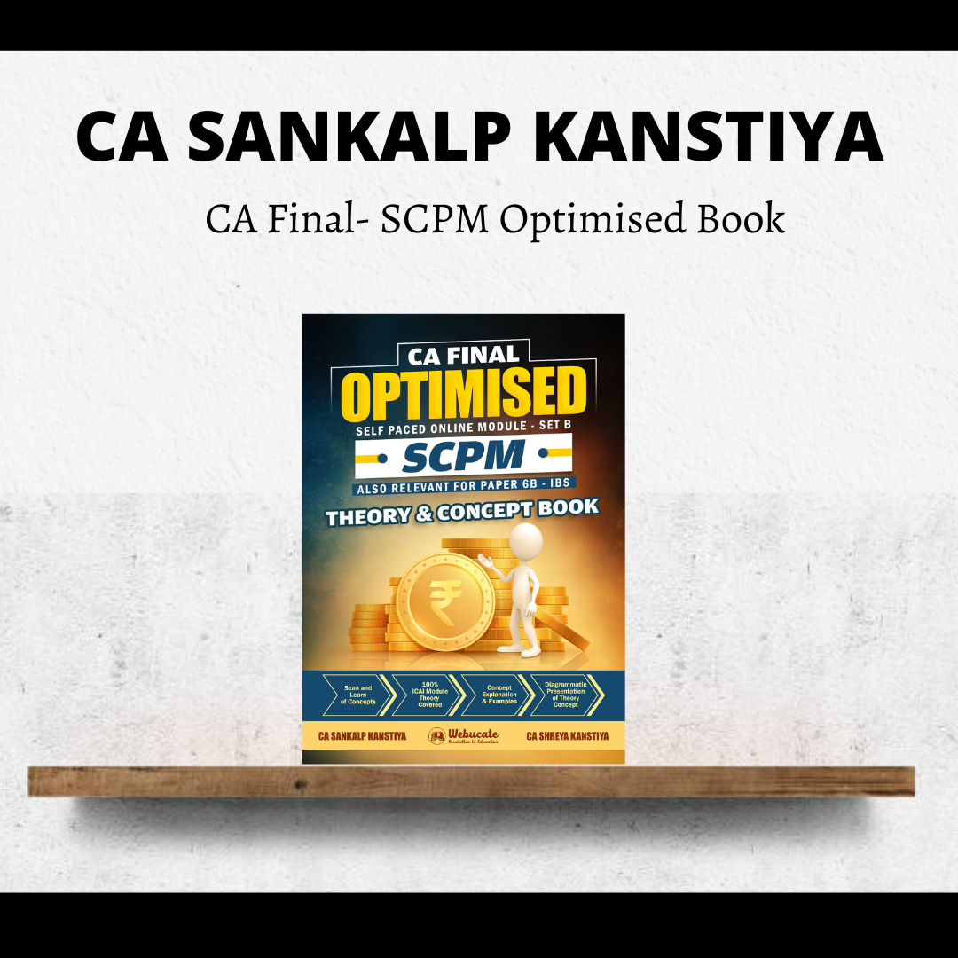 CA Final SCPM Optimised Book | By CA Sankalp Kanstiya | For Nov 24 & Onwards Exams