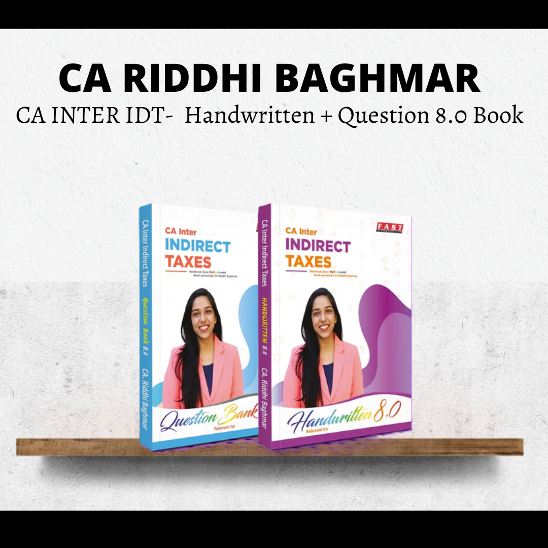 CA Inter IDT | Handwritten Concept & Question 8.0 Book by CA Riddhi Baghmar | For May 26 Exams CA Point