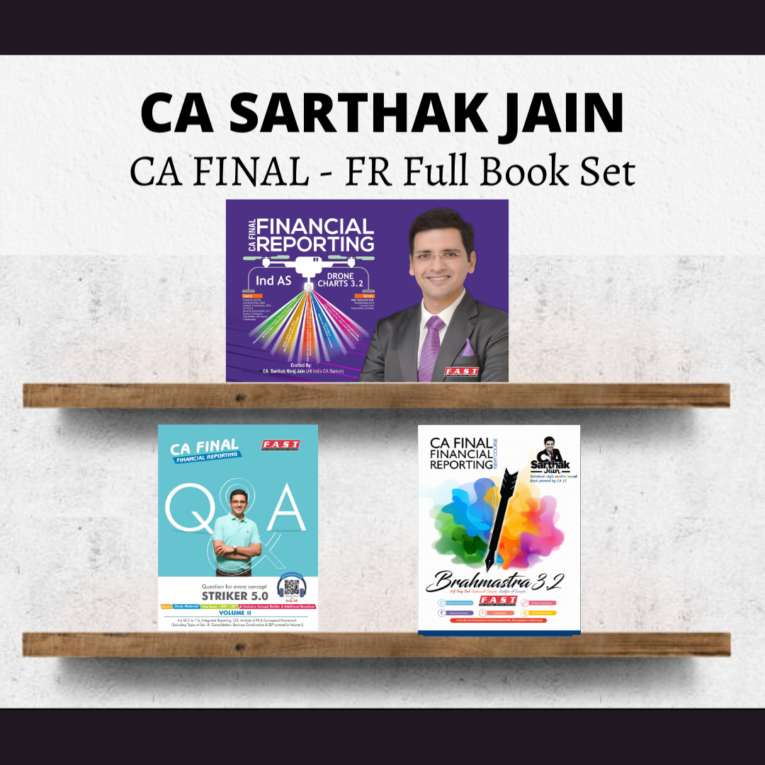 CA Final - FR Full Bookset with Striker by CA Sarthak Jain for Nov 23 Exams