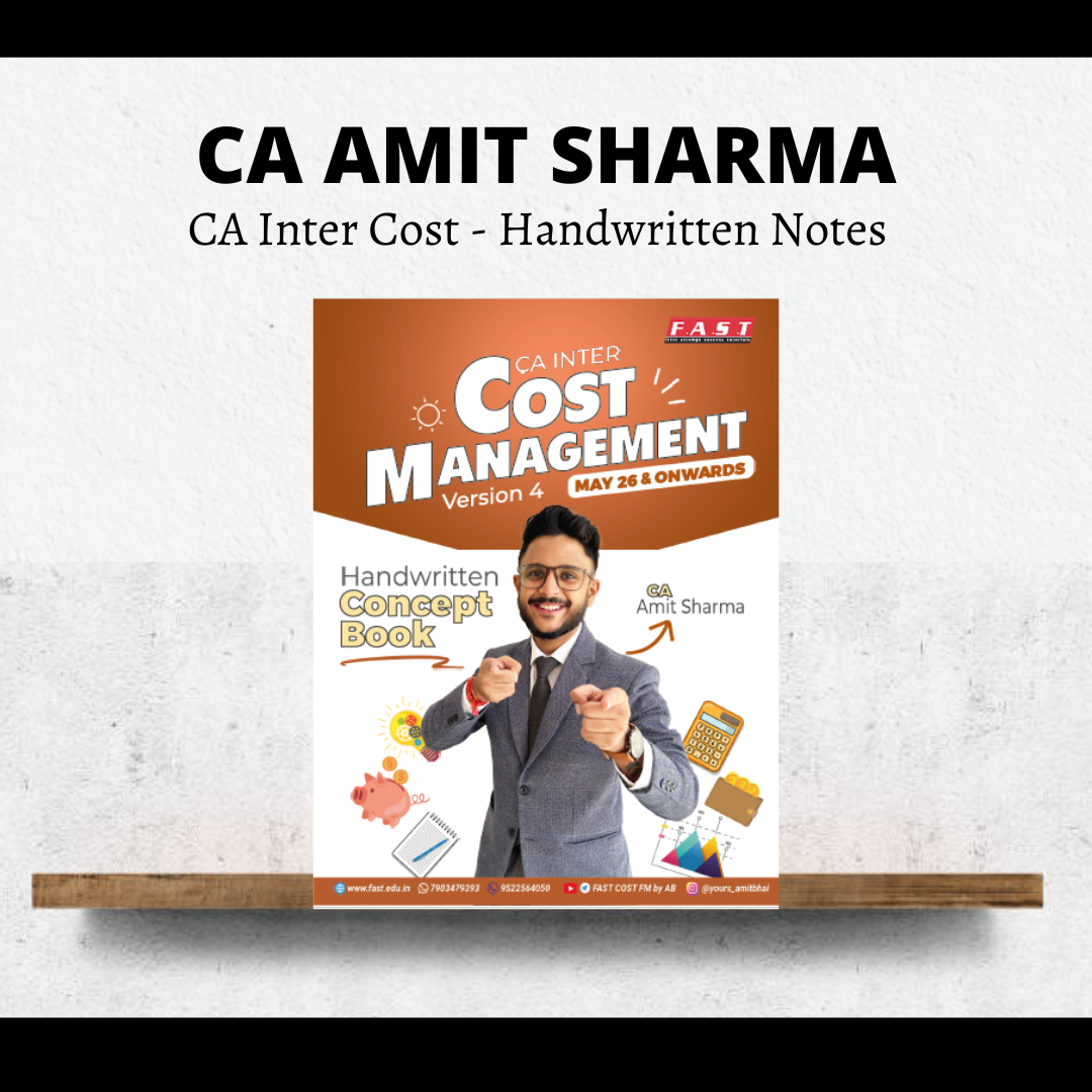 CA Inter Cost handwritten notes book by CA Amit Sharma as per ICAI syllabus