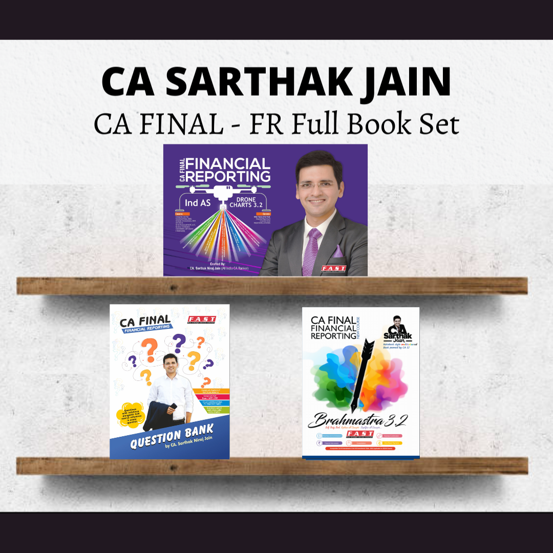 CA Final - FR Full Bookset with Question Bank by CA Sarthak Jain for Nov 23 Exams