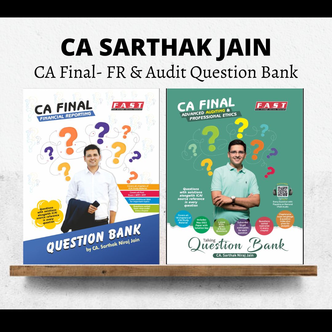 CA Final FR & Audit Question Bank Combo BY CA Sarthak Jain | For Nov 23 Exams & Onwards