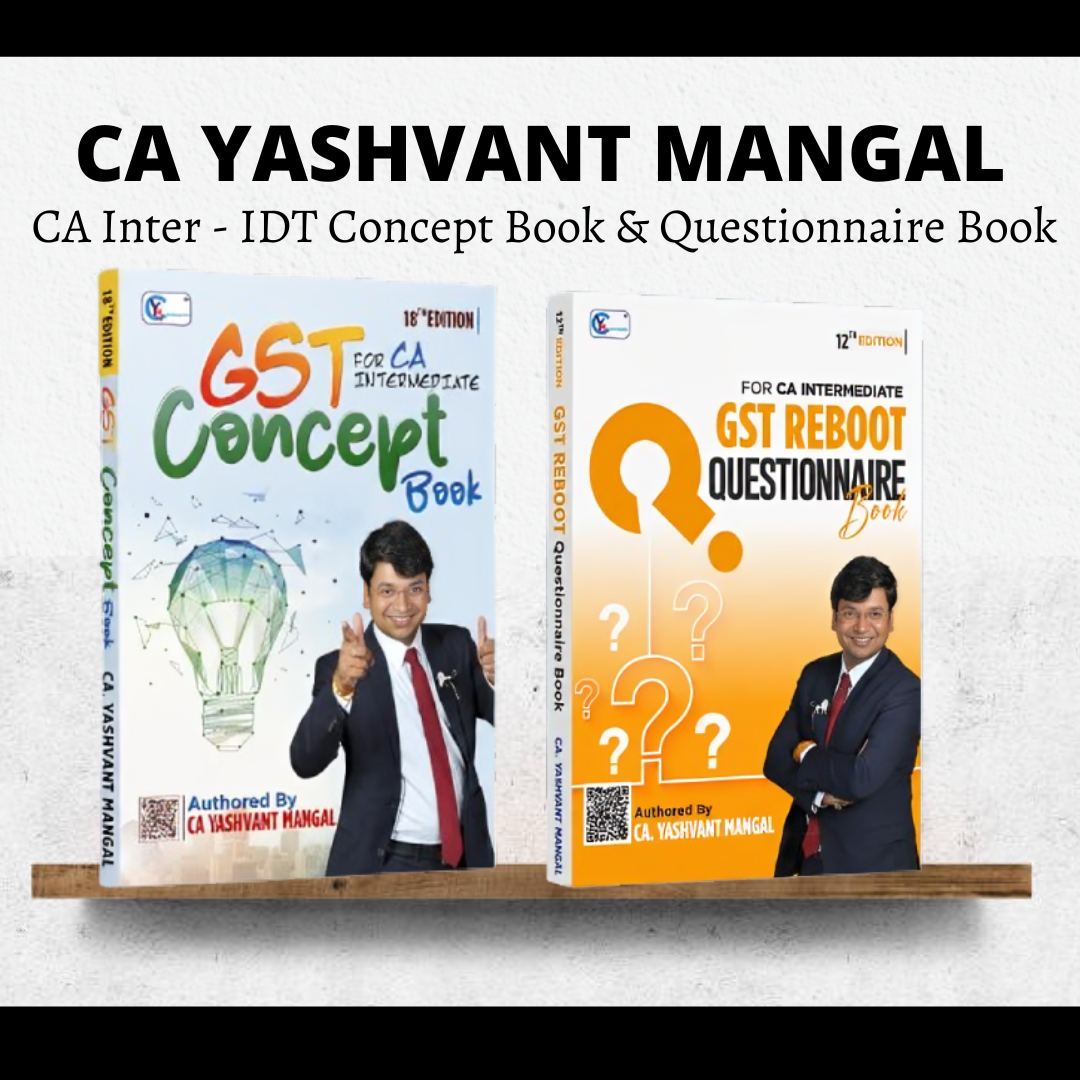 CA Inter Books Combo - GST Concept Book & GST Questionnaire Book - By CA Yashvant Mangal - For Sep 26 & Jan 27 Exams CA Point