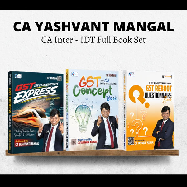 CA Inter GST ALL Books Set - Concept Book + GST Reboot Questionnaire Book + GST Express Chart Book by CA Yashvant Mangal - For Sep 26 & Onwards Exams CA Point
