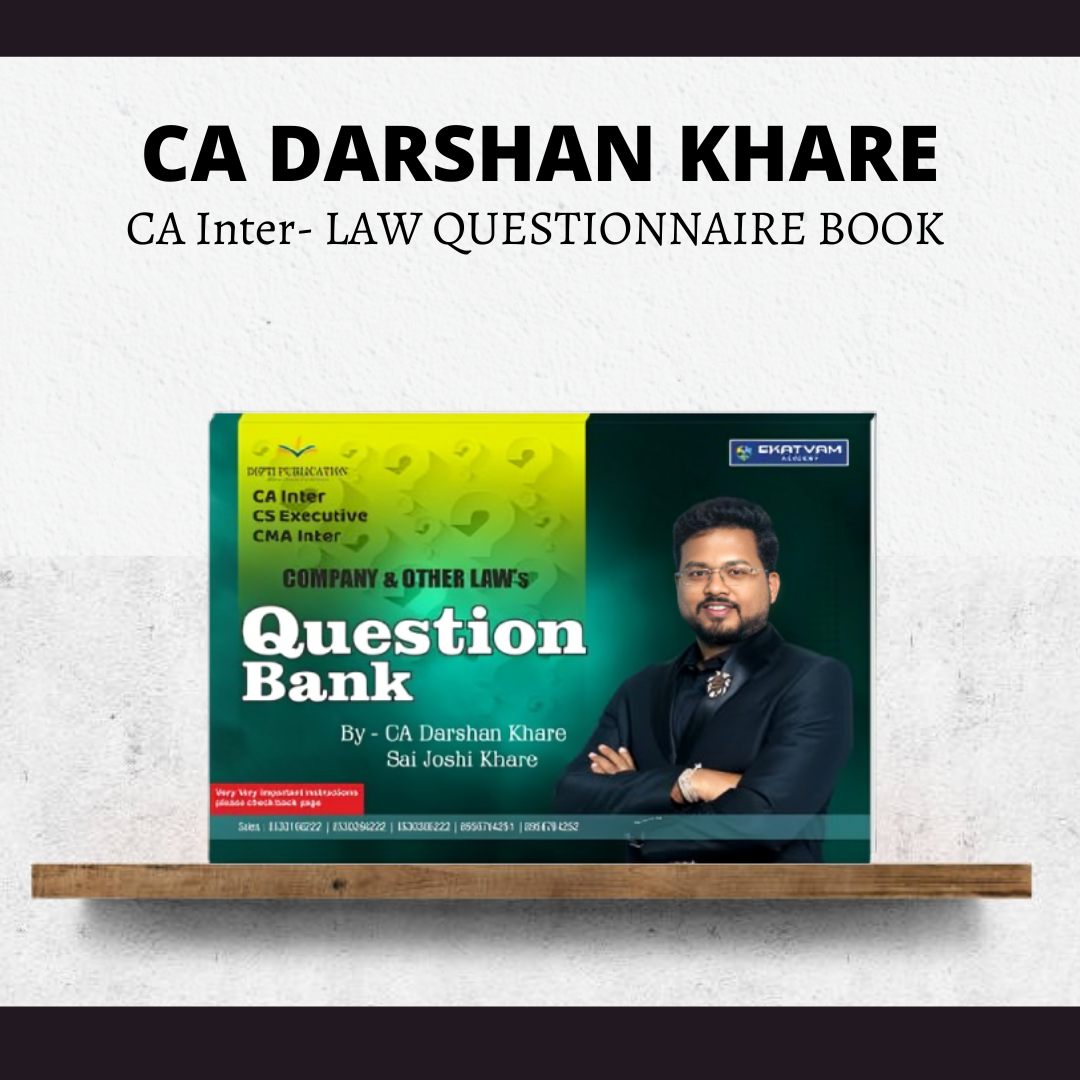 CA Inter Law | Questionnarie Book by CA Darshan Khare | For May 25 & Onwards