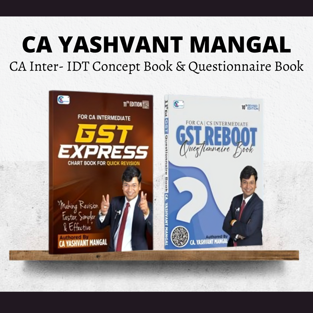 CA Inter Books Combo - GST Concept Book & GST Questionnaire Book - By CA Yashvant Mangal - For May 26 & Sep 26