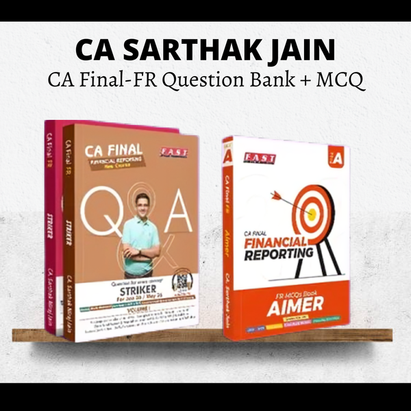 CA Final FR Question Bank + MCQ Book By CA Sarthak Jain | For Sep 26 Exams CA Point
