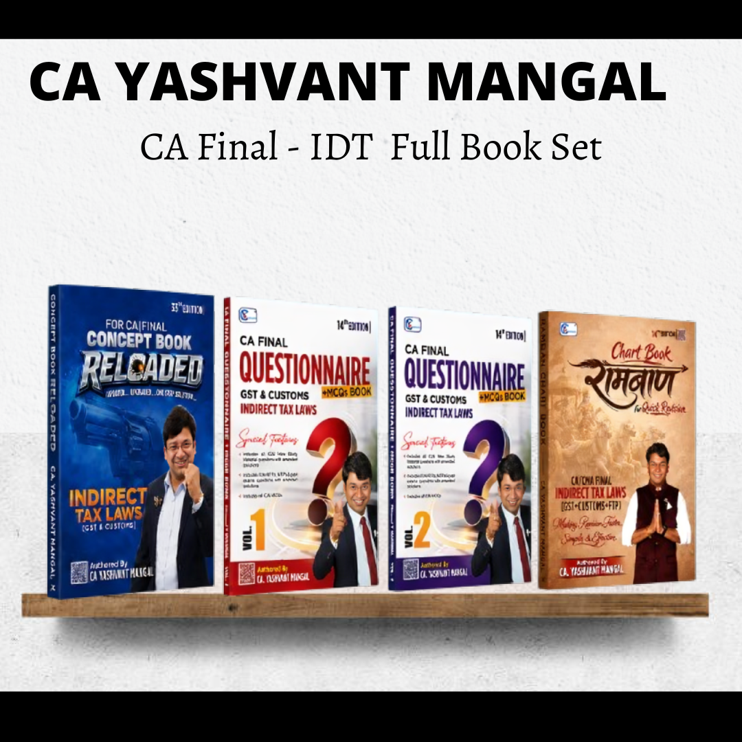 CA Final IDT - Full Bookset: Colorful Concept Book + Questionnaire & MCQs Book + Raambaan Chart Book by CA Yashvant Mangal | For May 27 & Onwards Exams CA Point