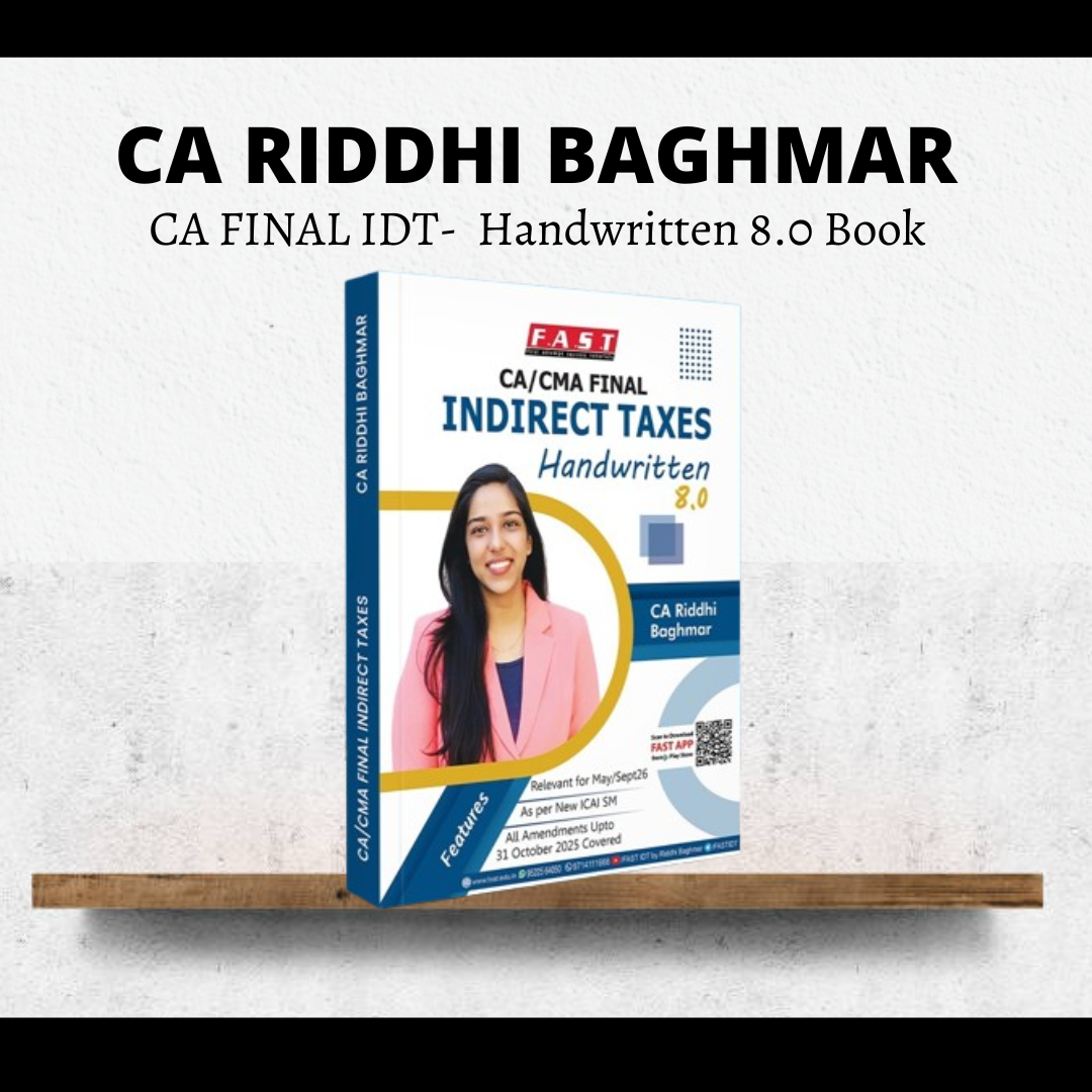 CA Final IDT | Handwritten 8.0 Concept Book by CA Riddhi Baghmar | For May 26 Exams