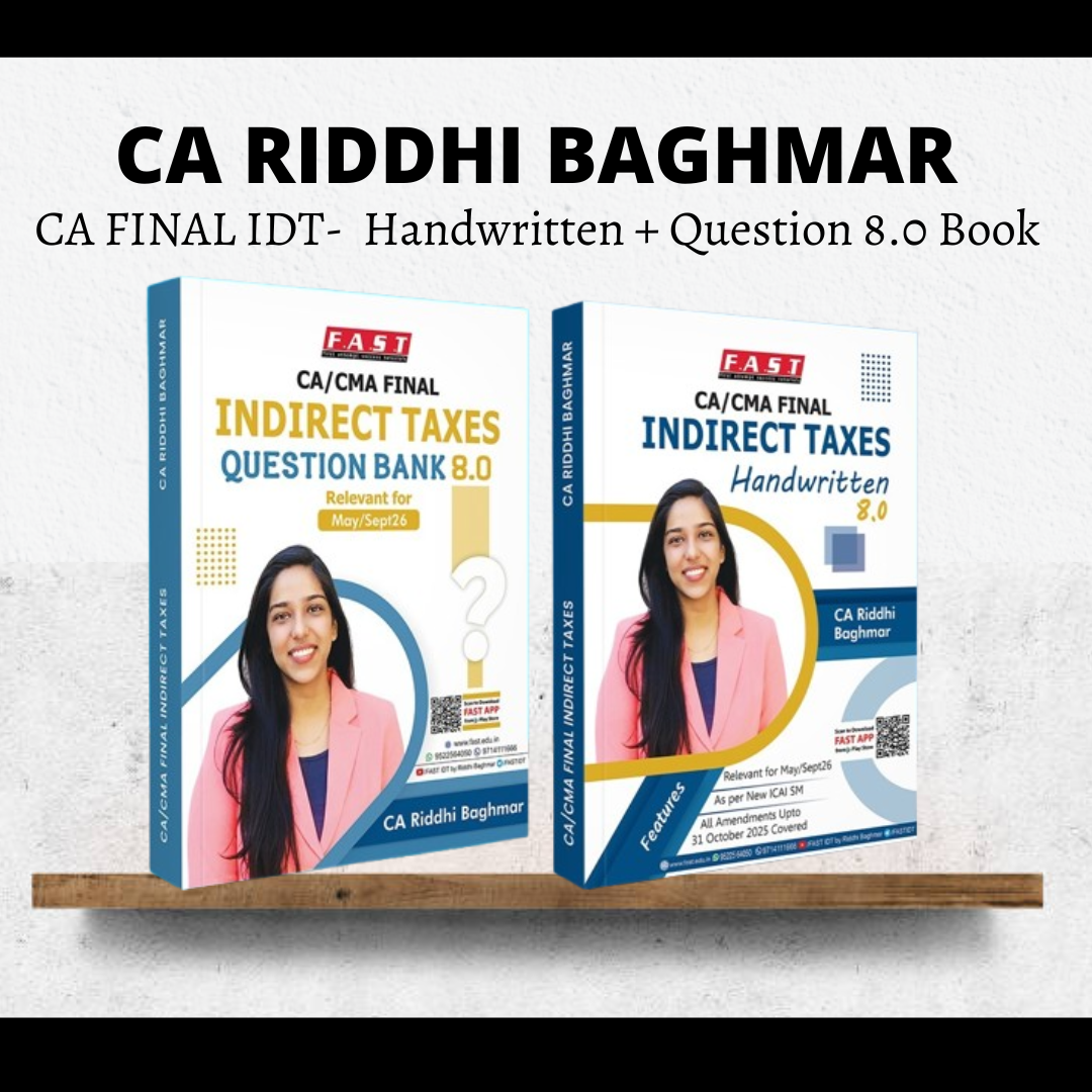 CA Final IDT | Handwritten Concept & Question 8.0 Book by CA Riddhi Baghmar | For May 26 Exams