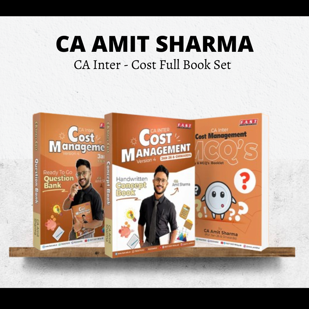 CA Inter Cost | Full Book Set by CA Amit Sharma | For Sep 26 & Jan 27 Exams CA Point