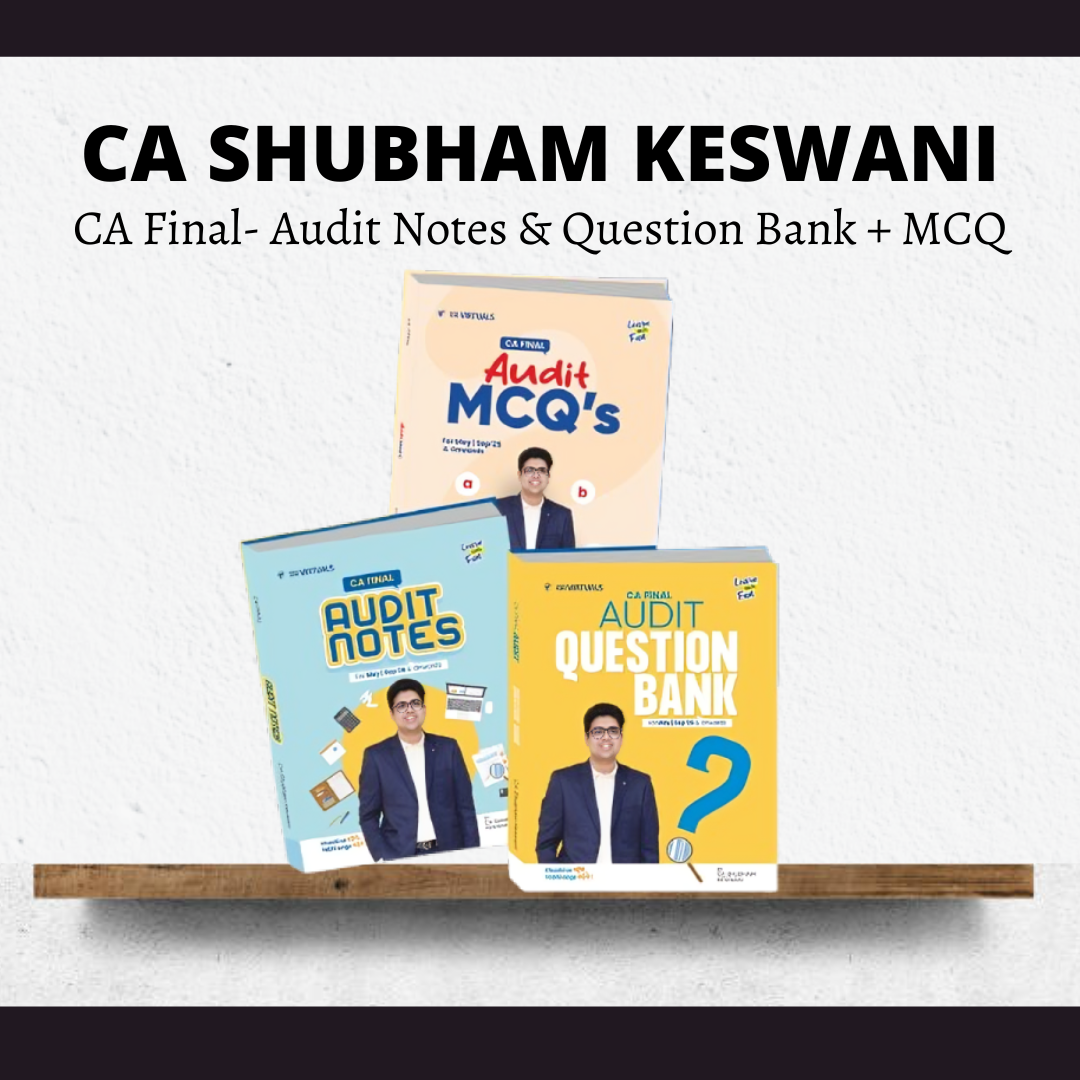 CA Final Audit | Notes & Question Bank + MCQ Books Combo by CA Shubham Keswani | For Nov 26 Exams CA Point