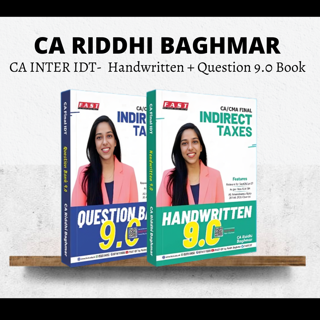 CA Final IDT | Handwritten Concept & Question 9.0 Book by CA Riddhi Baghmar | For Nov 26 Exams CA Point