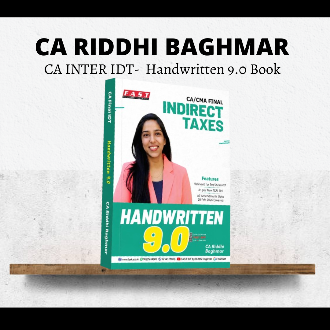 CA Final IDT | Handwritten 8.0 Concept Book by CA Riddhi Baghmar | For Nov 26 Exams CA Point