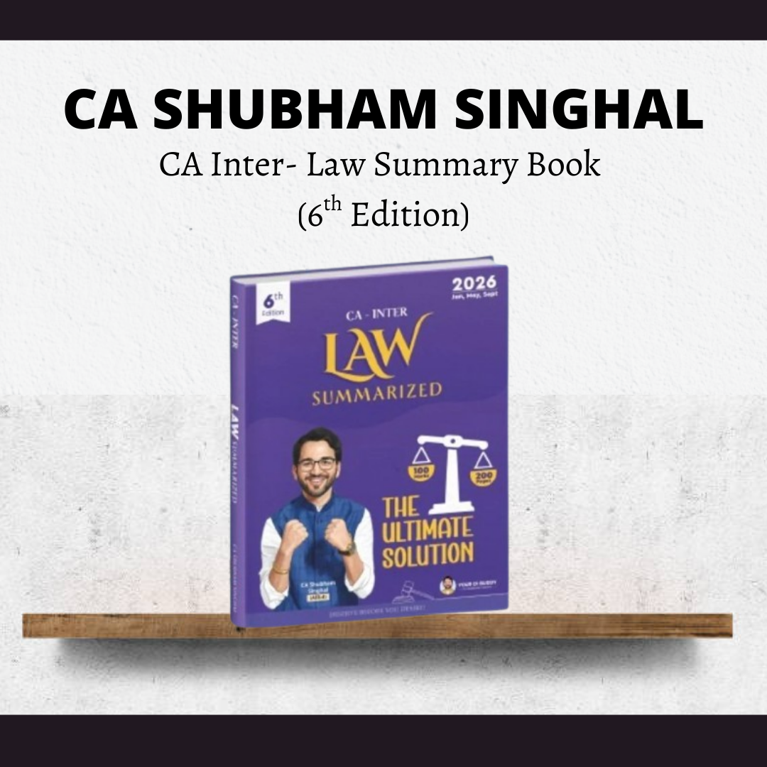 CA Inter Corporate & Other Law Books (6th Edition) by CA Shubham Singhal | For May 26, Sep 26 & Jan 27