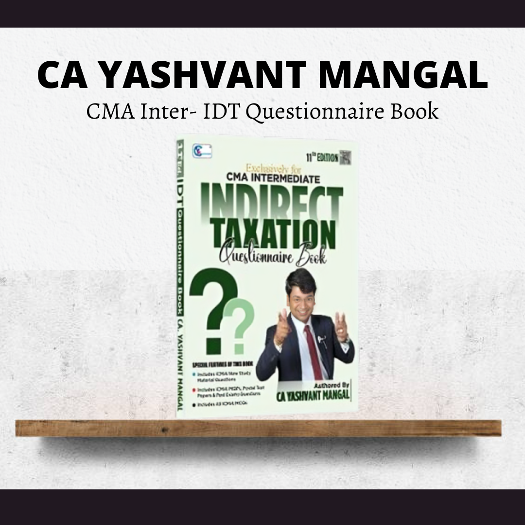 CMA Inter IDT | Questionnaire + MCQs Book by CA Yashvant mangal | For June 26 & Dec 26 Exams CA Point