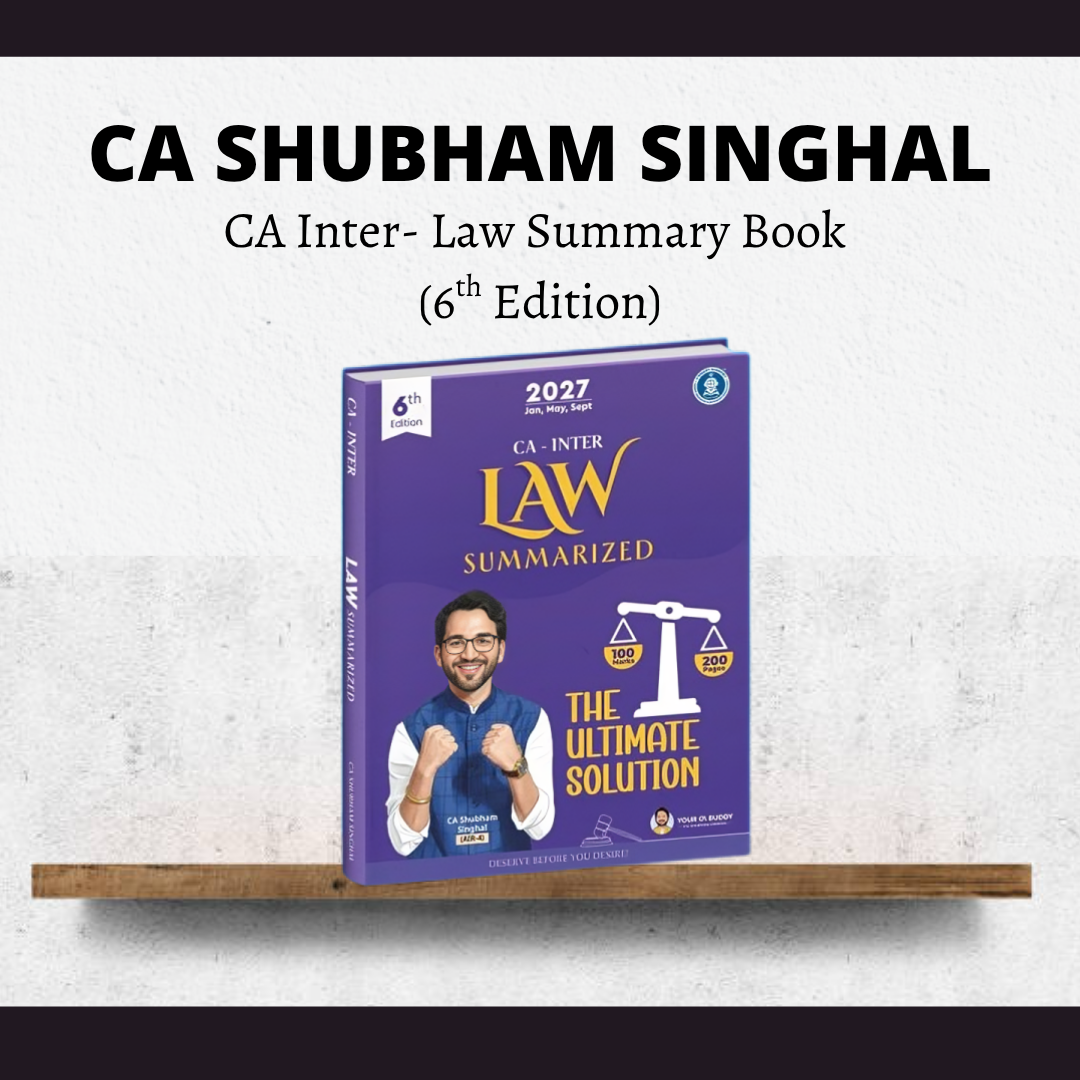 CA Inter Corporate & Other Law Books (6th Edition) by CA Shubham Singhal | For Sep 26 & Jan/May 27 Exams CA Point