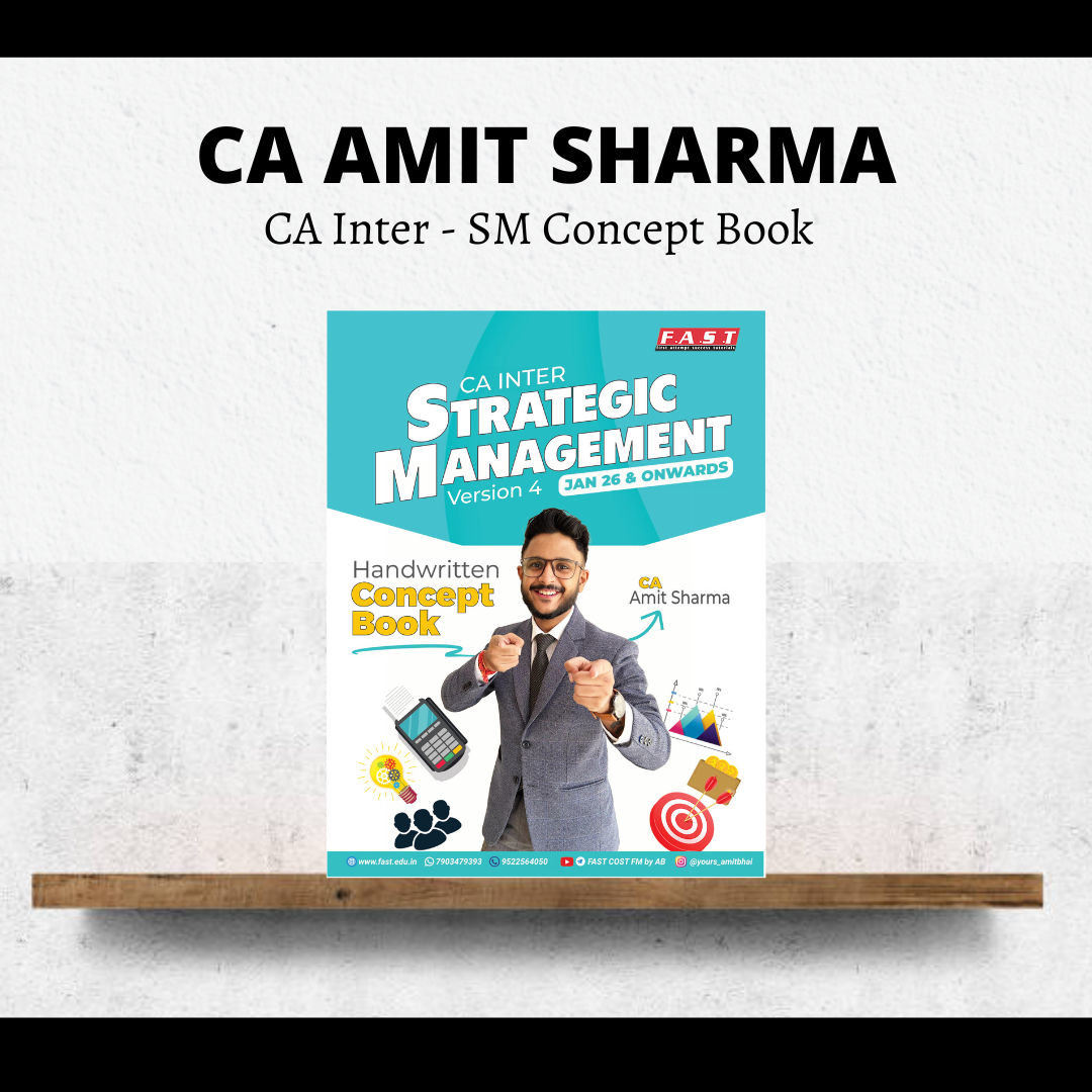 CA Inter SM Concept Book & QB by CA Amit Sharma | For Jan 26 & May 26 Exams