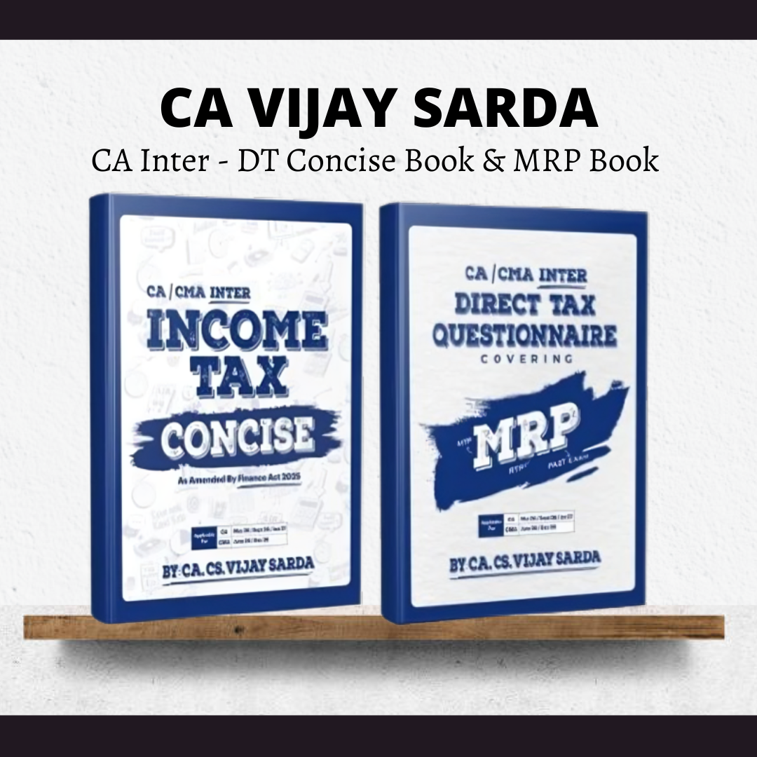 CA Inter DT | Concise Book & MRP Book by CA Vijay Sarda | For May 26 & Onwards Exams