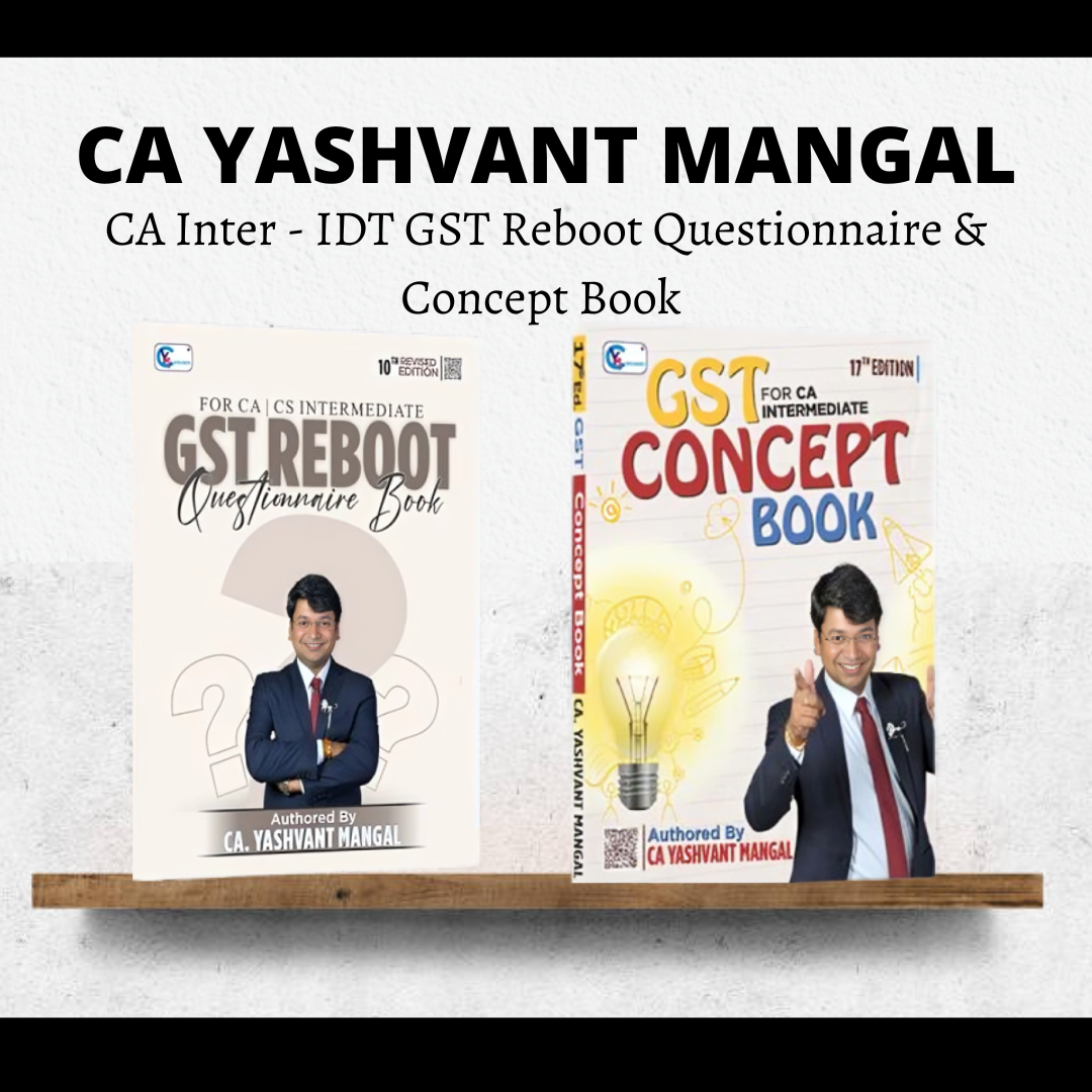 CA Inter Books Combo - GST Concept Book & GST Questionnaire Book - By CA Yashvant Mangal - For May 26 & Sep 26