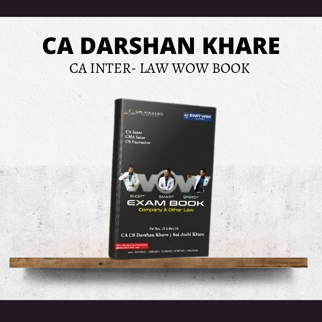 CA Inter Law | Wow Book by CA Darshan Khare | For May 25 & Onwards