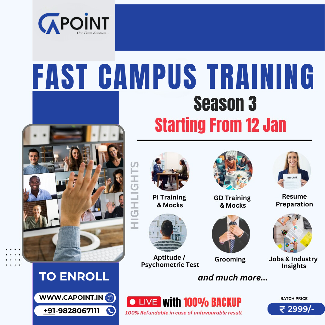 FAST Campus Training Regular Batch Season 3 | Upskills for CAs-FAST Campus Training