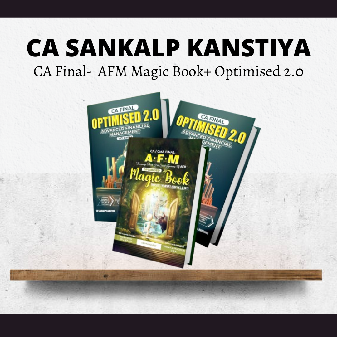 CA Final AFM Magic Book + Optimised 2.0 By CA Sankalp Kanstiya | For Jan 26 Exams