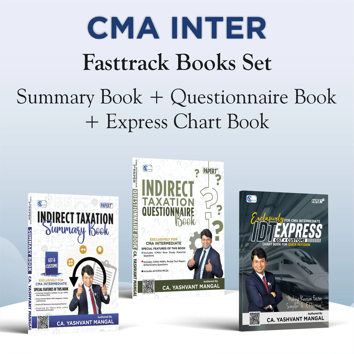 CMA Inter IDT (GST + Customs) | Fasttrack Books Set by CA Yashvant mangal | For June 25 & Dec 25 Exams