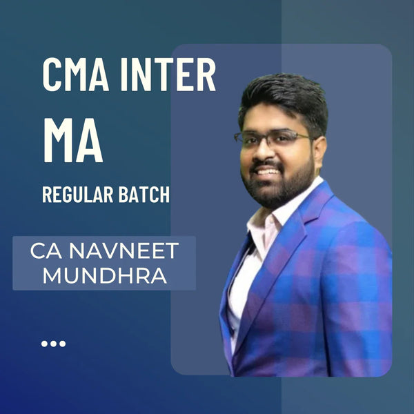 CMA Inter Management Accounting | Regular Batch by CA Navneet Mundhra | ForJune 26 Exams