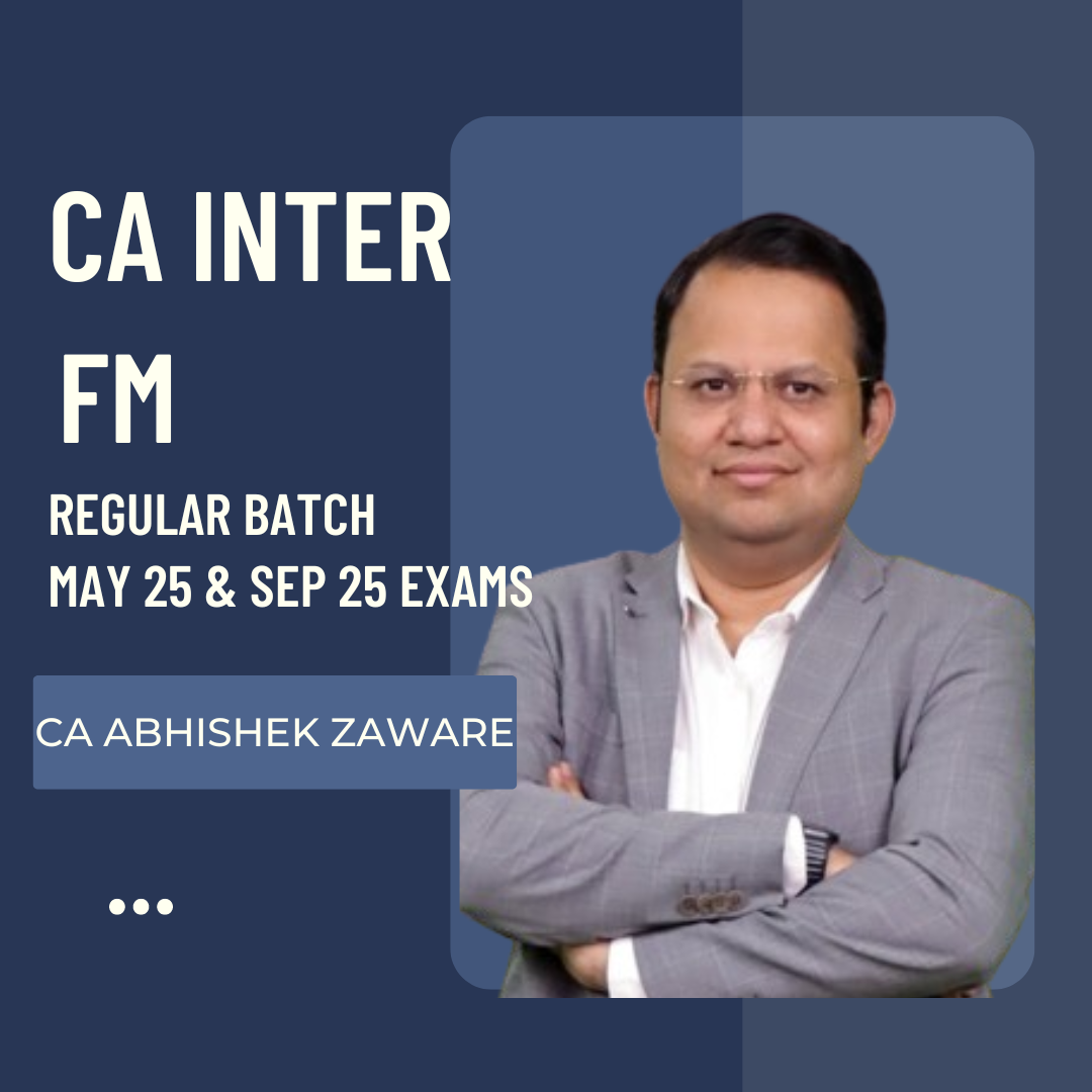 CA Inter May 25 | FM By CA Abhishek Zaware | LIVE Regular Batch From 1 December