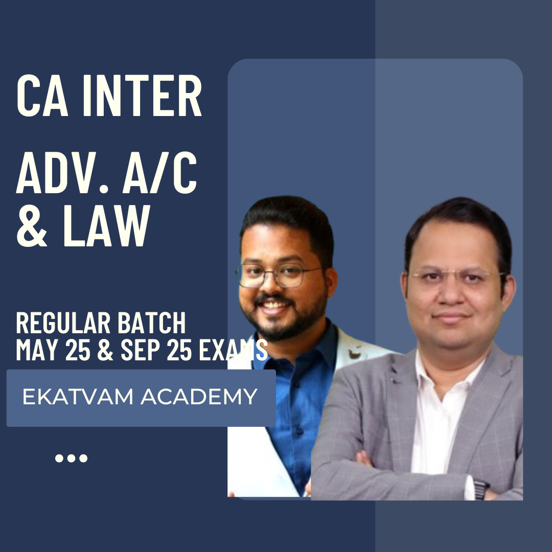 CA Inter May 25 | Advance Account & Law Combo By CA Abhishek Zaware & CA Darshan Khare