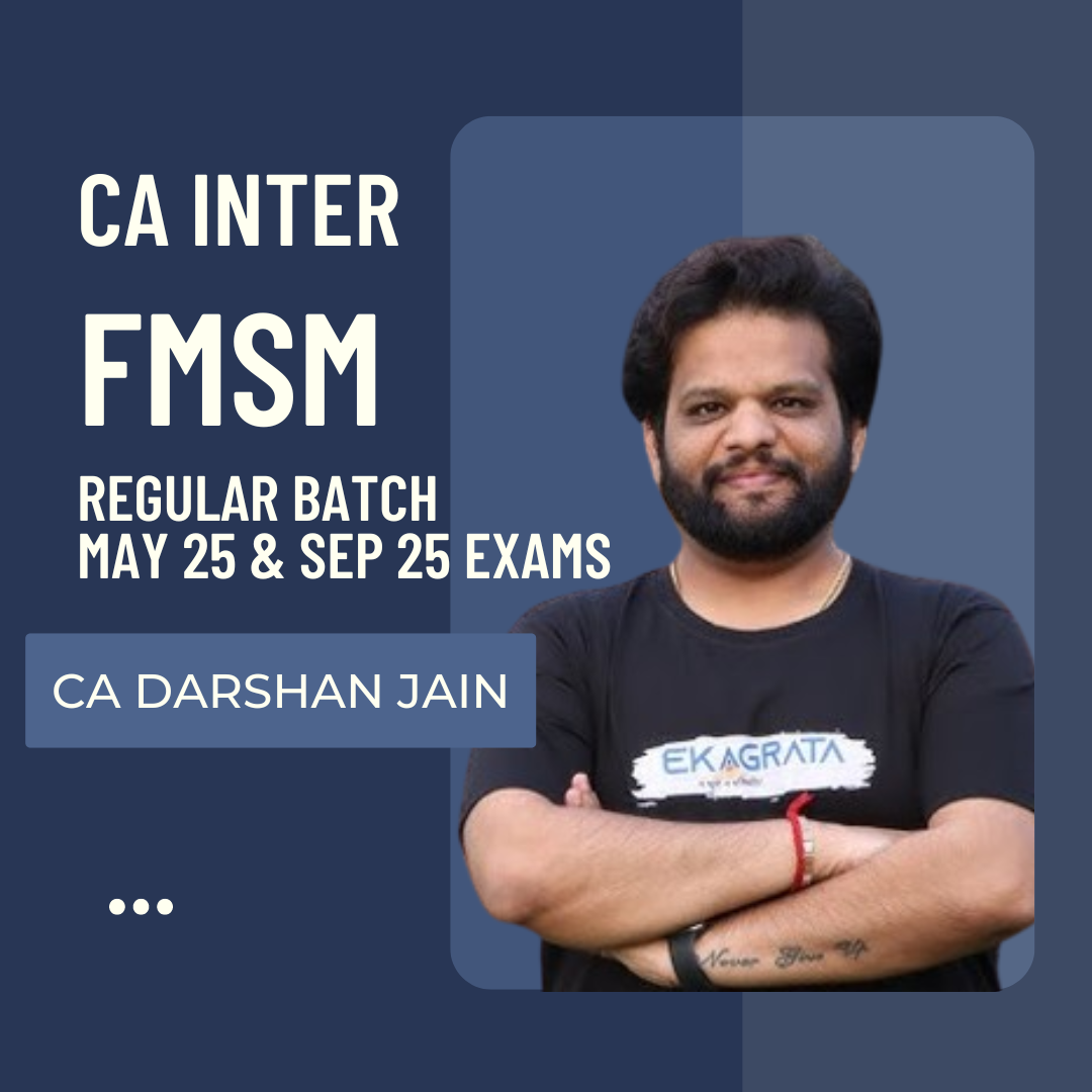 CA Inter May 25 & Sept 25 | FM SM by CA Darshan Jain | LIVE Regular Batch From 2 December