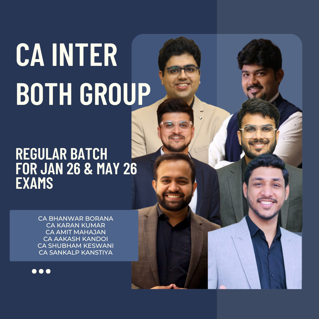 CA Inter Jan 26 & May 26 Exams | Both Group Combo (Without SM) | LIVE Regular Batch