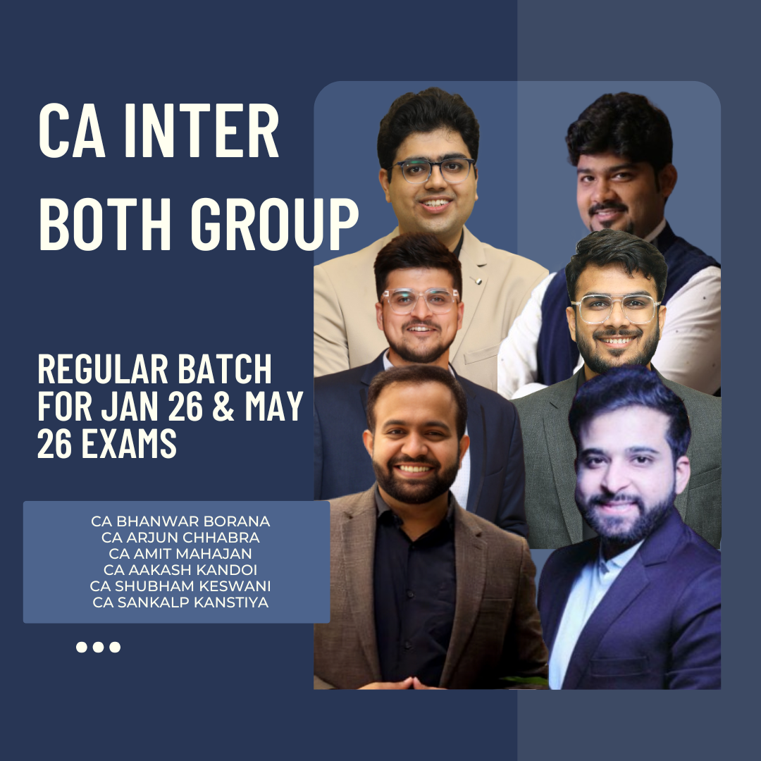 CA Inter Jan 26 & May 26 | Both Group Combo (Without SM) | LIVE Regular Batch