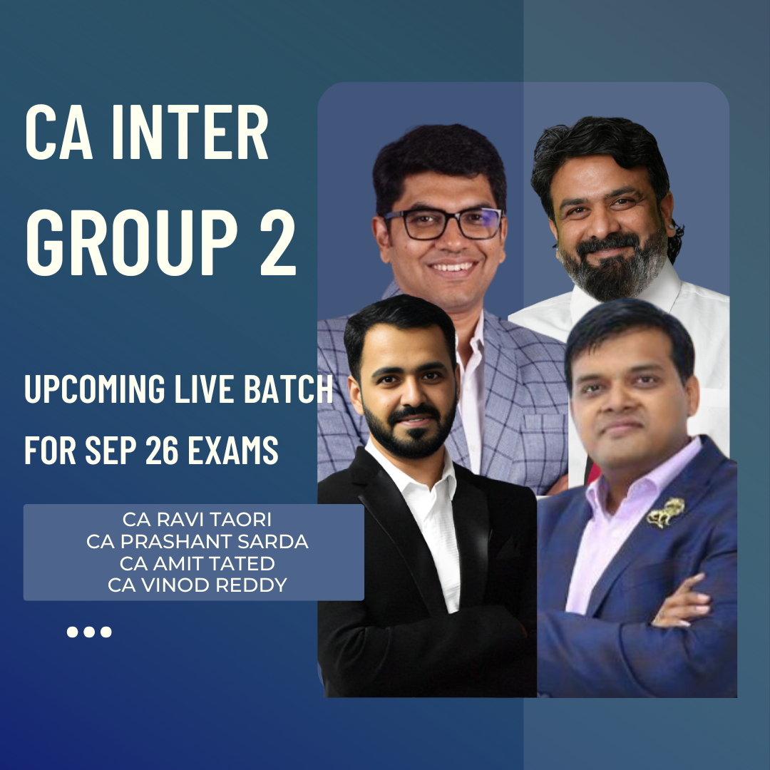 CA Inter Sep 26 Exams | Group 2 Combo by Vsmart Acadmey | Regular Batch