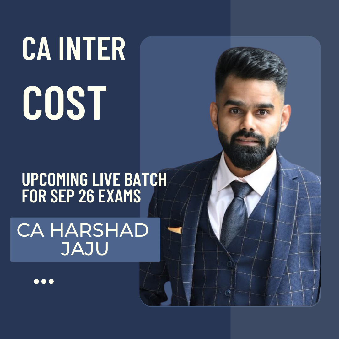CA Inter Sep 26 Exams | Costing By CA Harshad Jaju | Regular Batch